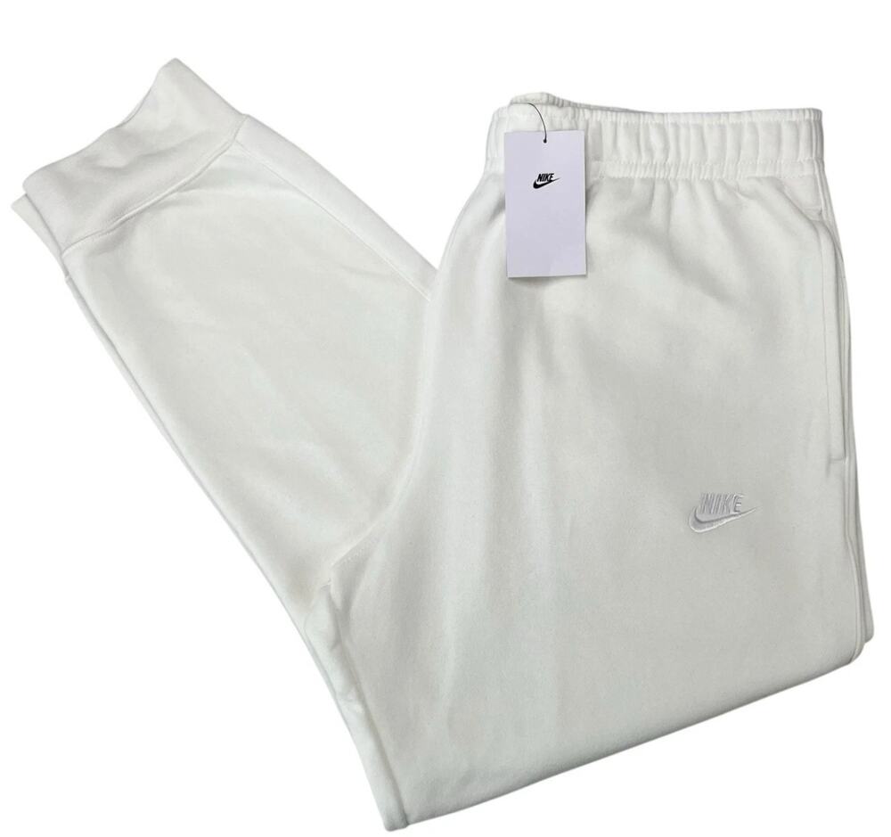 Nike Club Fleece Cream Taper Leg Joggers BV2671-133 Men's Size XXL NWT
